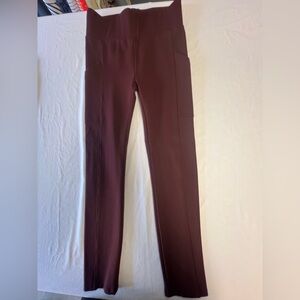 LOU & GREY FOR LOFT. BURGUNDY SIZE XS BURGUNDY LEGGINGS.  HIGH WAISTED